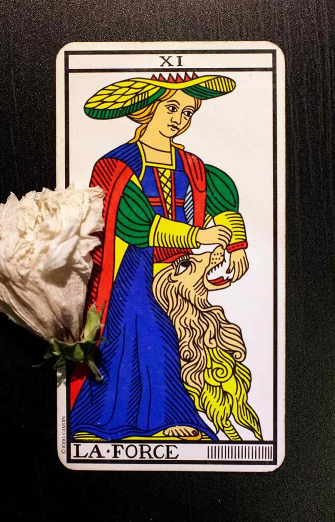 Strength (Marseille Tarot Deck)