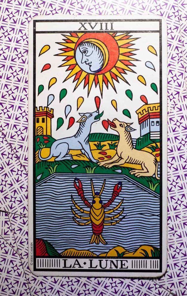 The Moon (Marseille Tarot Deck)