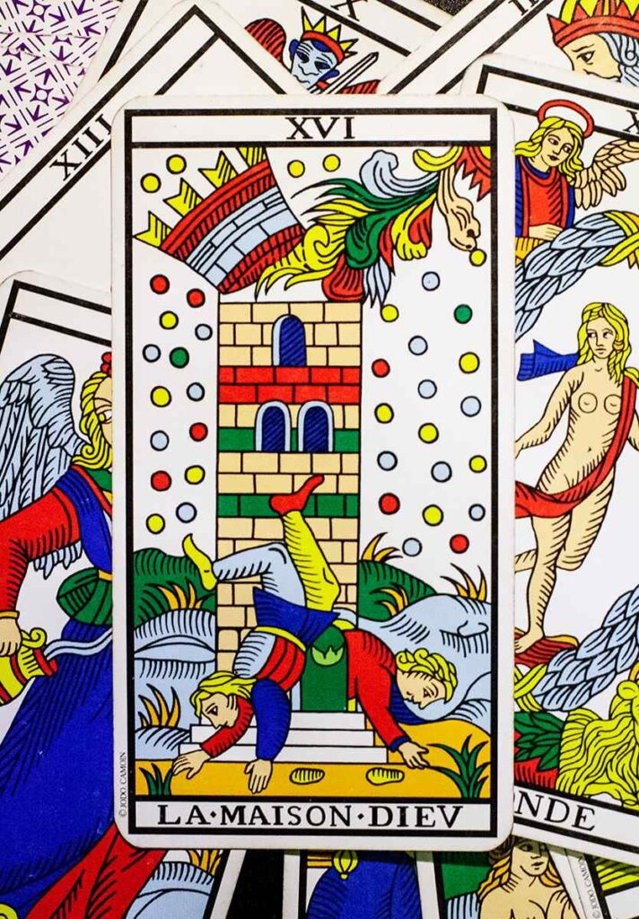 The Tower (Marseille Tarot Deck)
