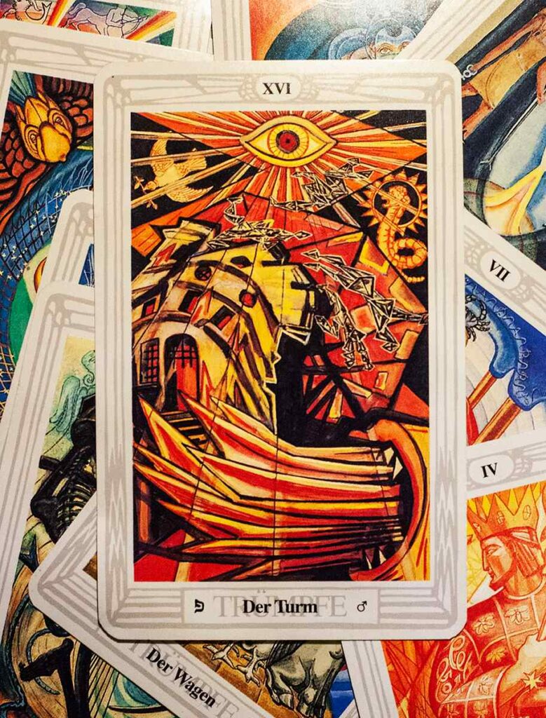 The Tower (Thoth Tarot Deck)