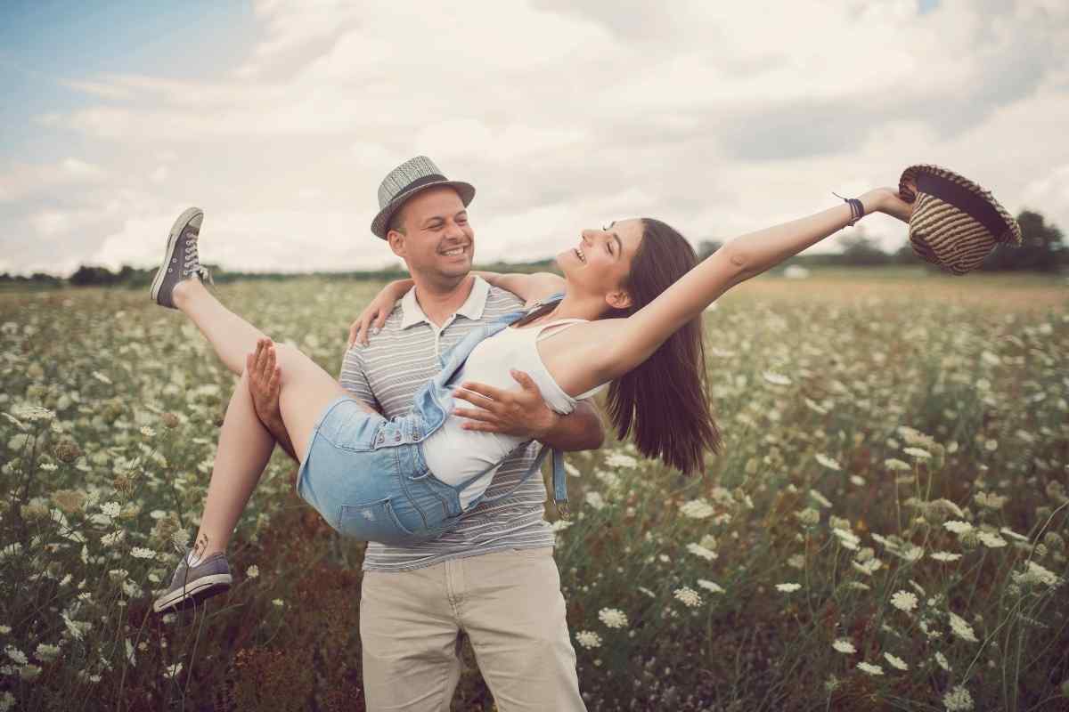 A couple sharing a calm and warm moment of genuine ease and mutual understanding