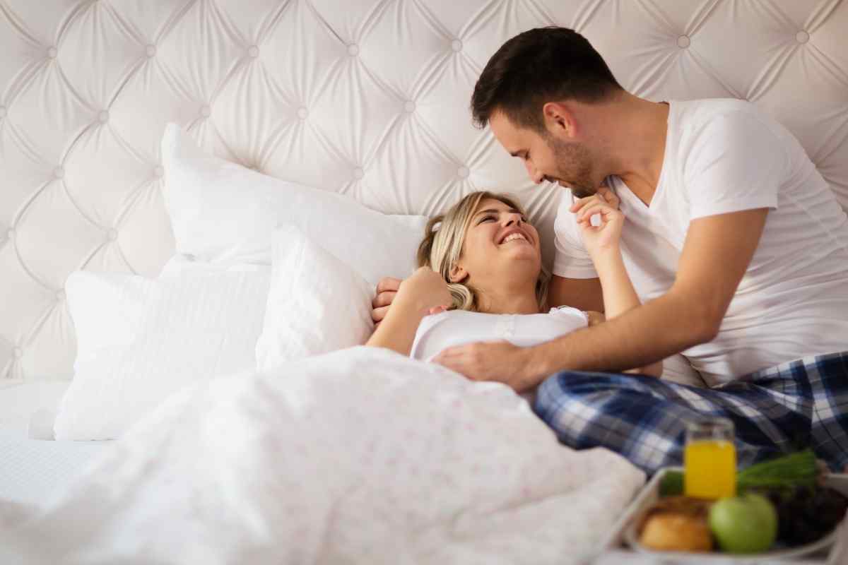 Libra husband and wife in a warm, balanced moment together at home