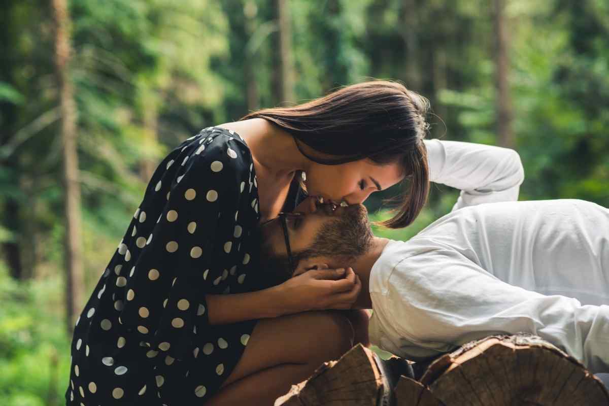 A couple sharing a relaxed, comfortable moment together at home