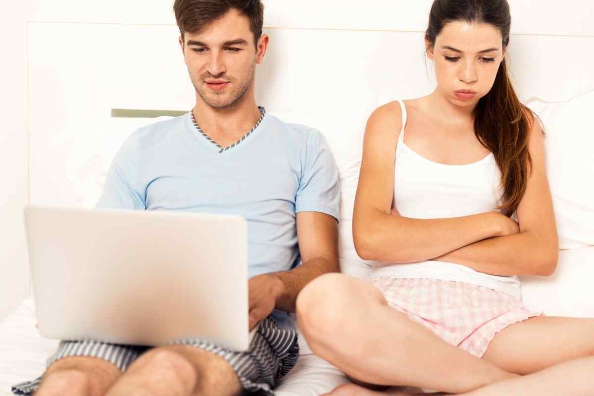 Couple in an emotionally tense moment needing honest conversation