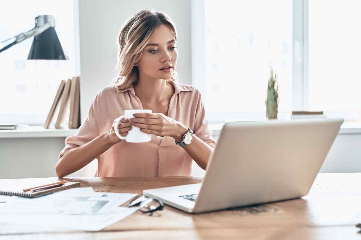 A woman standing confidently on her own, clearly comfortable with independence