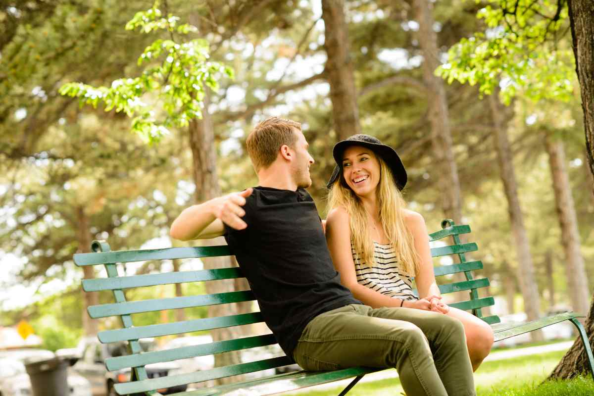 Couple talking honestly about dating expectations early on