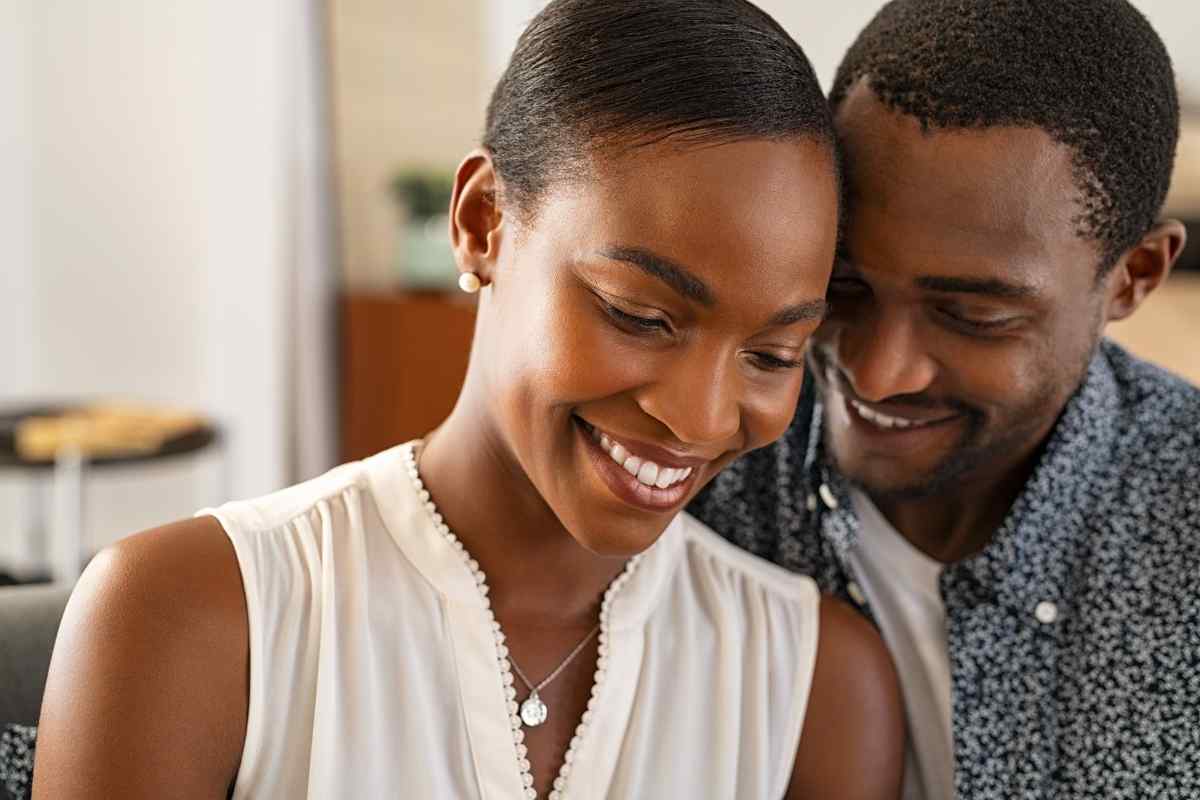 Two people in an easy, relaxed morning conversation, comfortable with each other