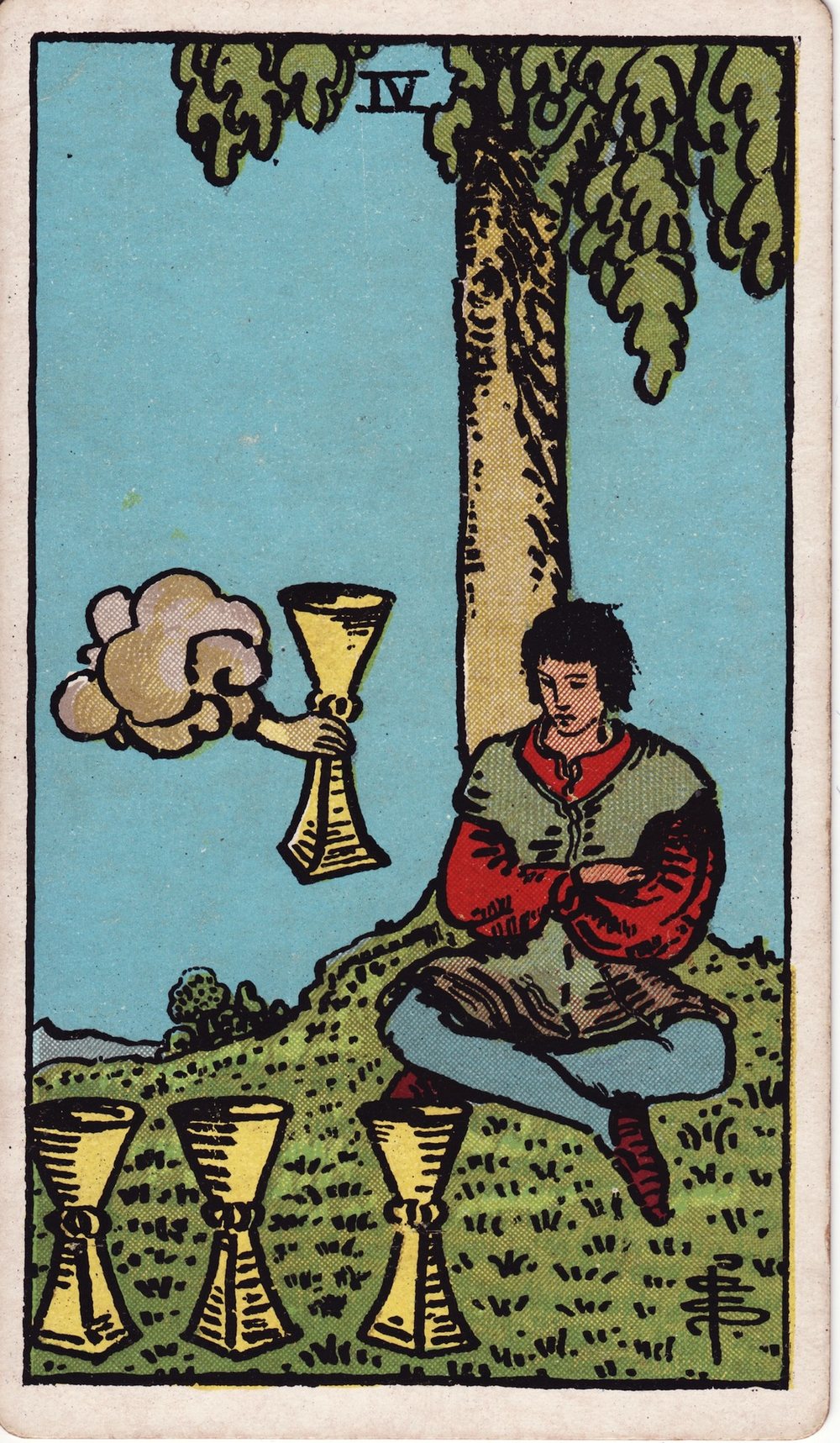 The Four of Cups card in the Rider-Waite-Smith tarot deck