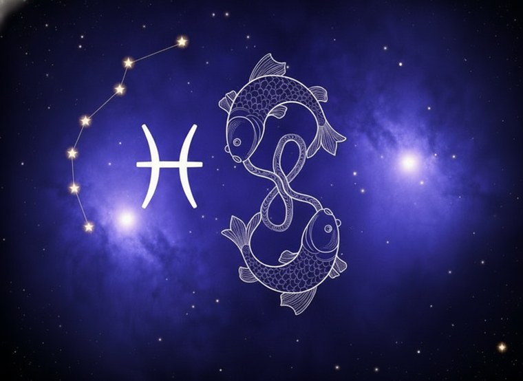 The Pisces zodiac constellation, the sign linked to The Hanged Man