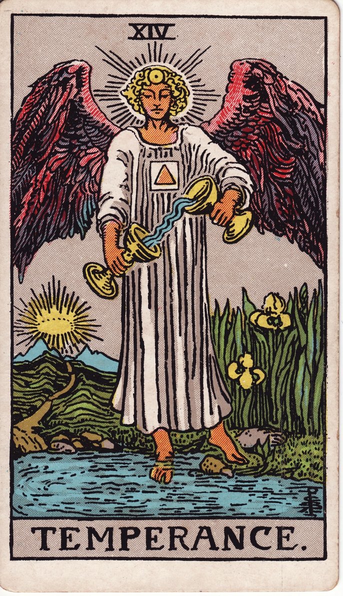 Temperance card in the Rider-Waite-Smith tarot deck